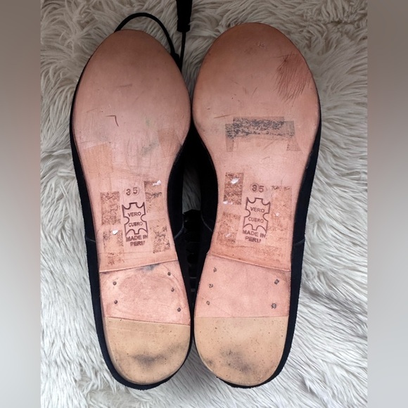 Ulla Johnson Adelaide Black Suede Lace Up Fringe Moccasin Booties Size 35 - Picture 11 of 12